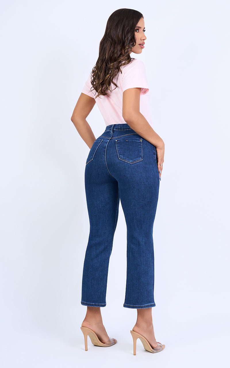 BASIC STRAIGHT CROPPED JEANS