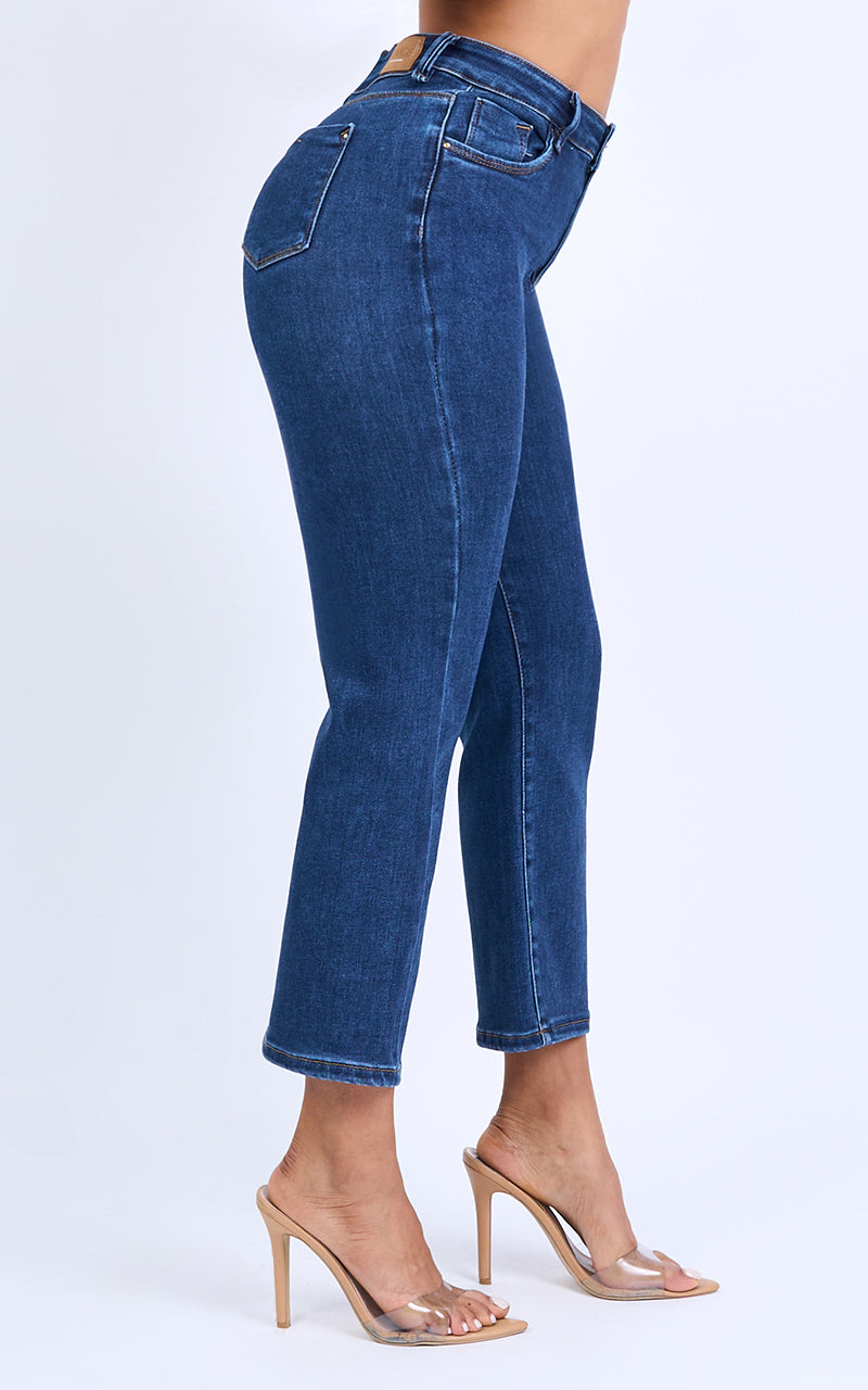 BASIC STRAIGHT CROPPED JEANS