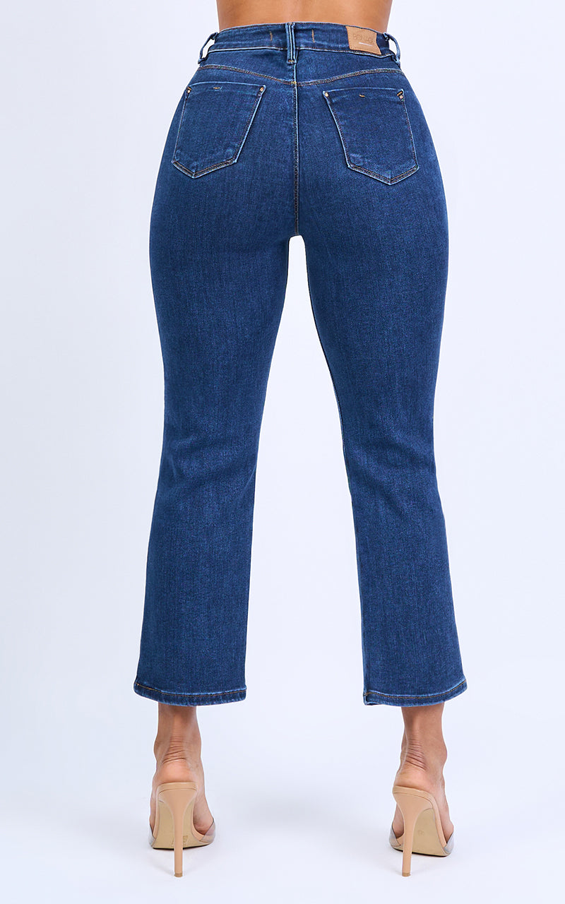 BASIC STRAIGHT CROPPED JEANS