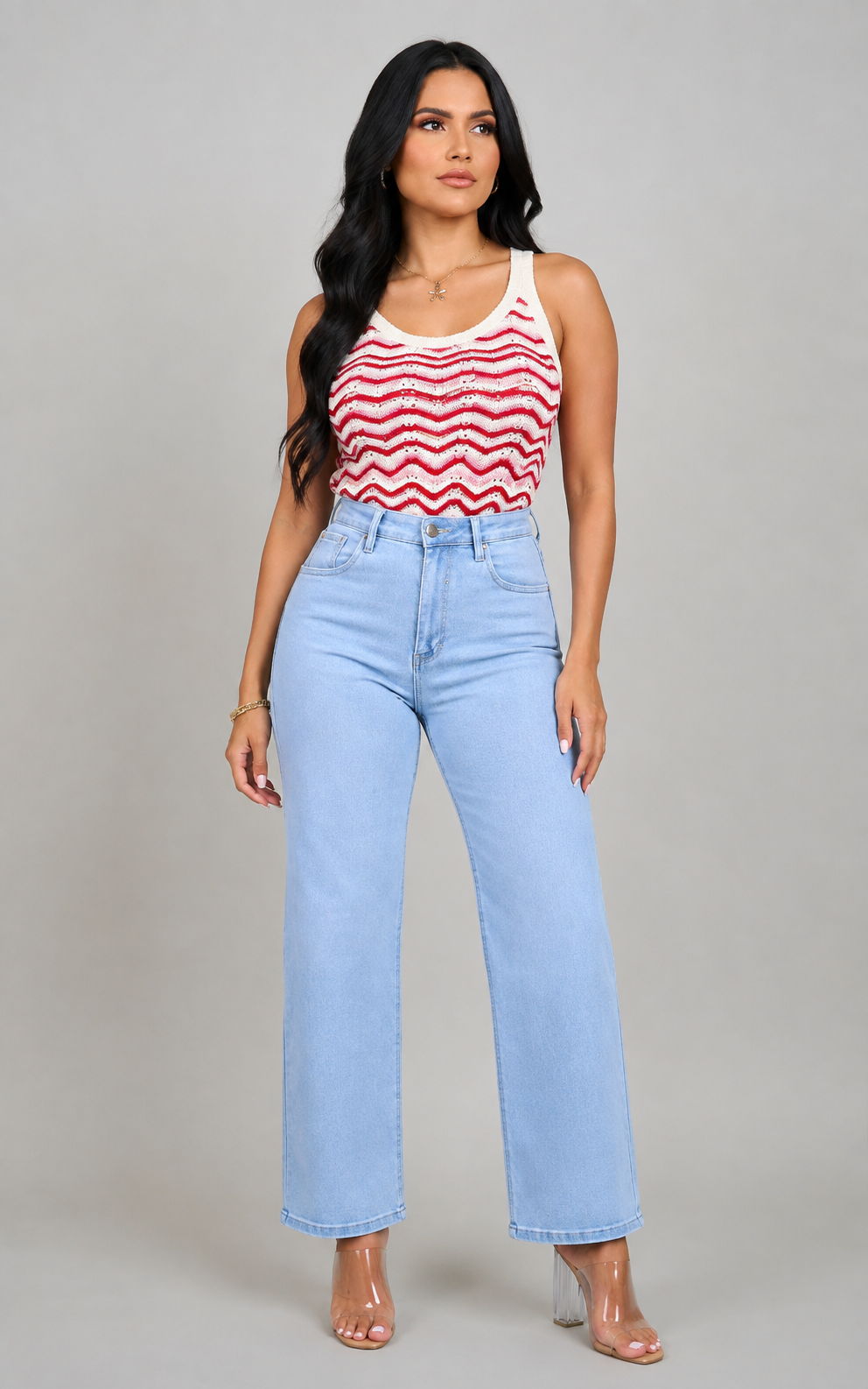 BASIC STRAIGHT CROPPED JEANS