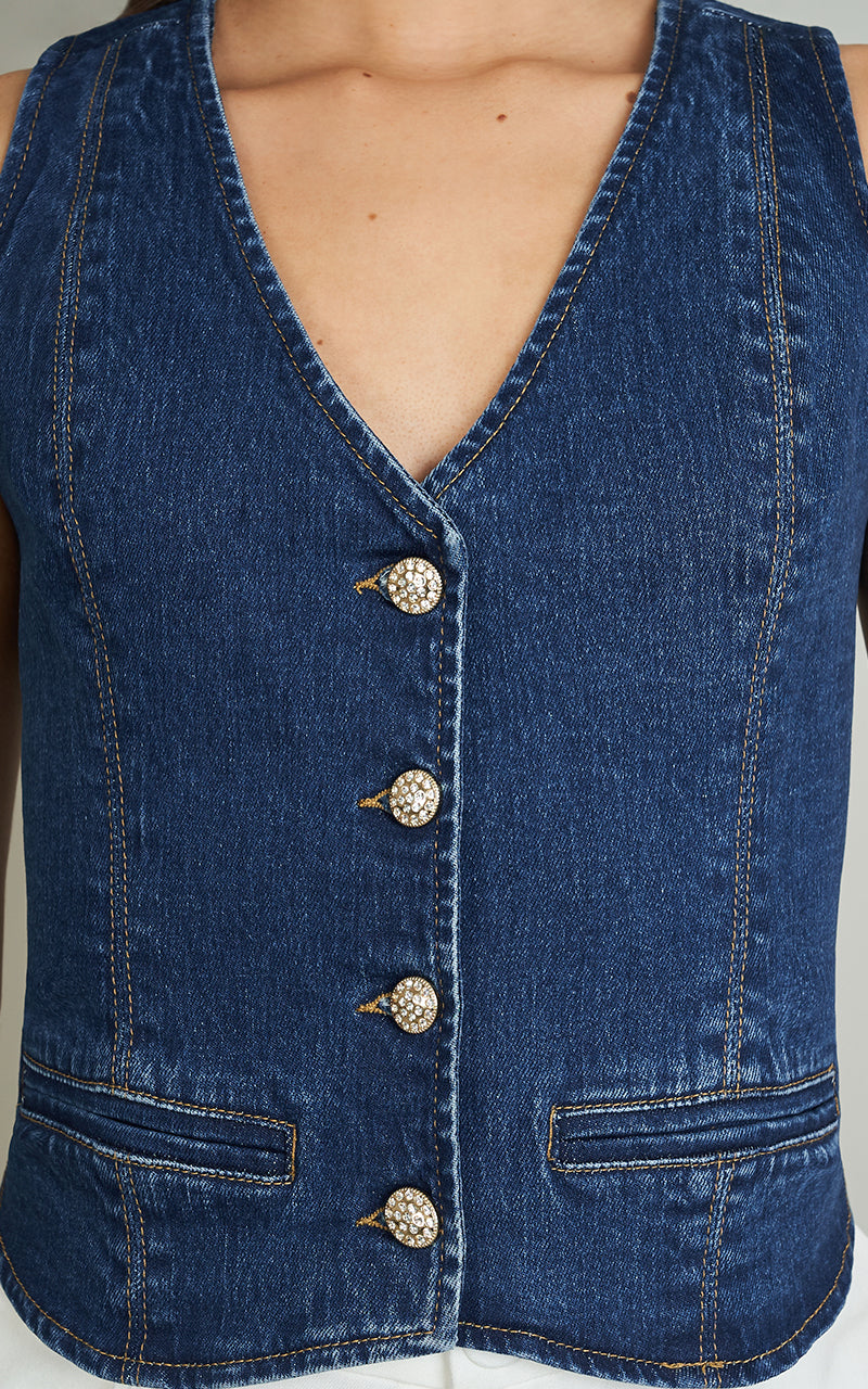 BE YOUR MAGIC VEST & WIDE LEG JEANS