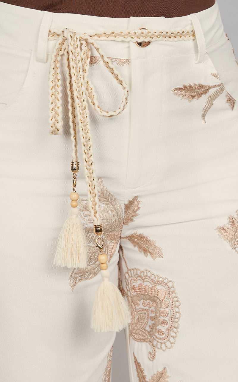 EMBROIDERED SAND PANTS