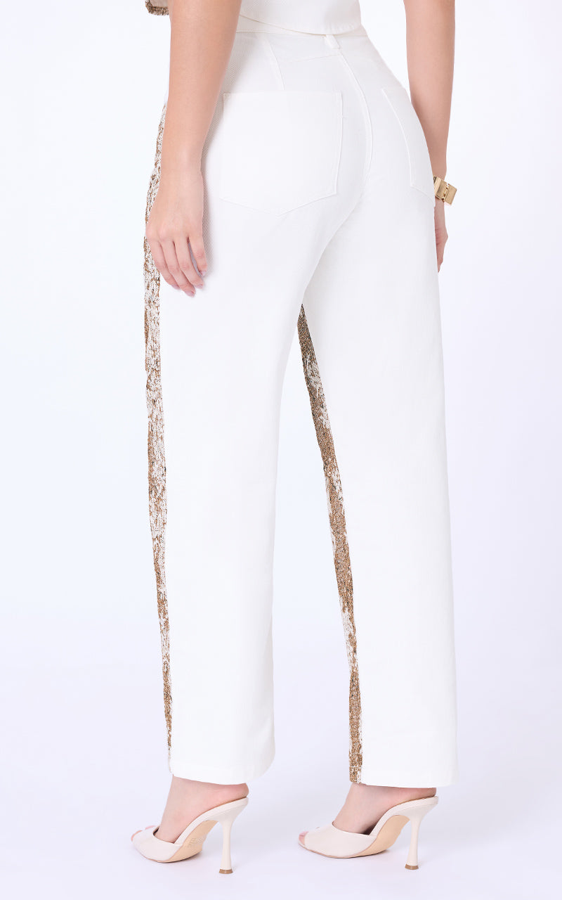 CONJUNTO CHALECO Y PANTALÓN DENIM TEJIDO