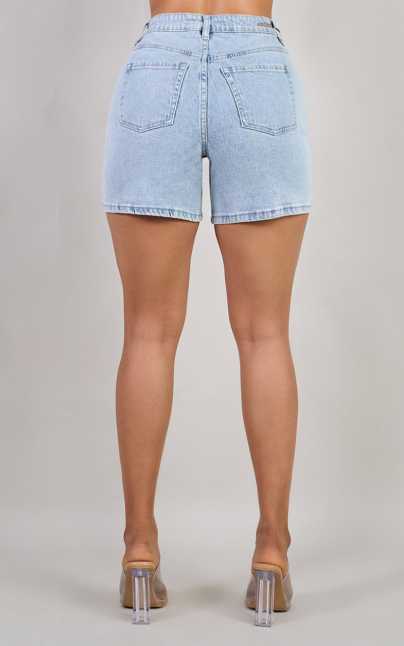 TROPICAL DENIM SHORT