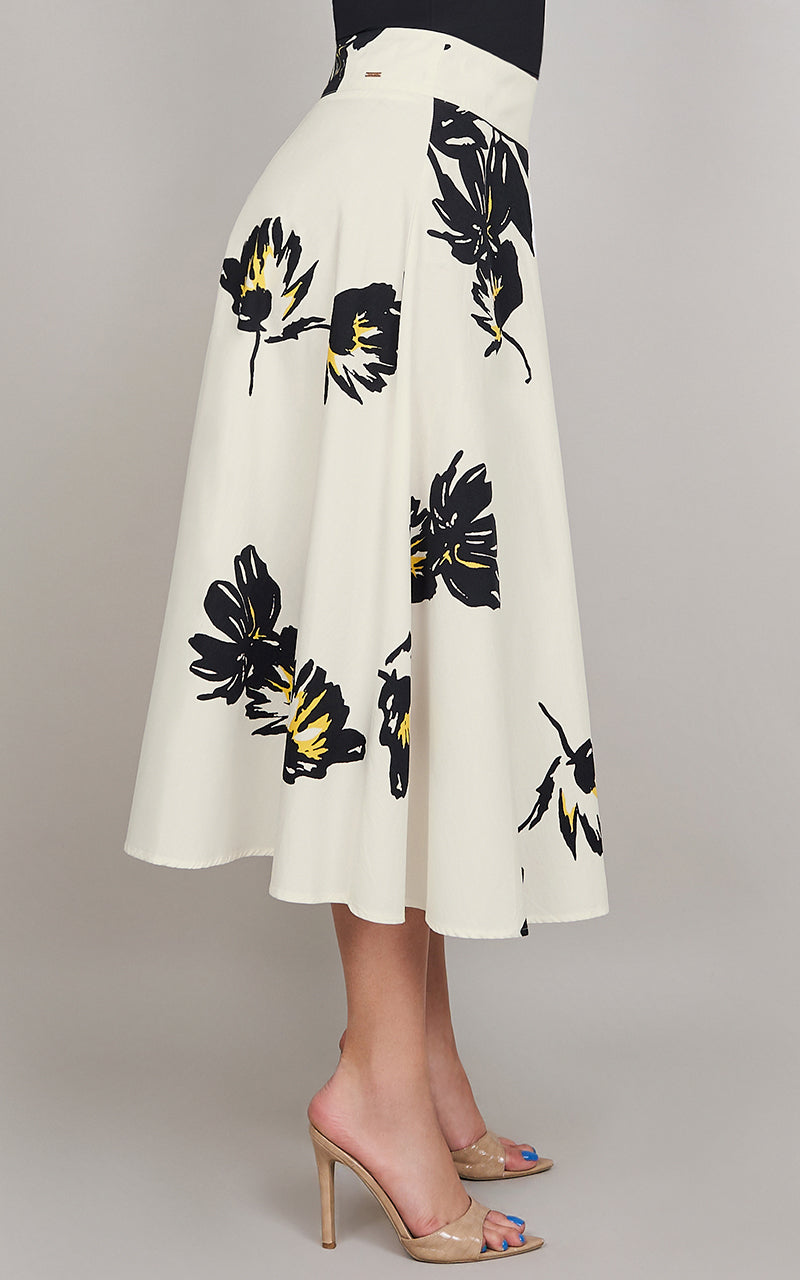 FLORAL STROKE TOP & SKIRT
