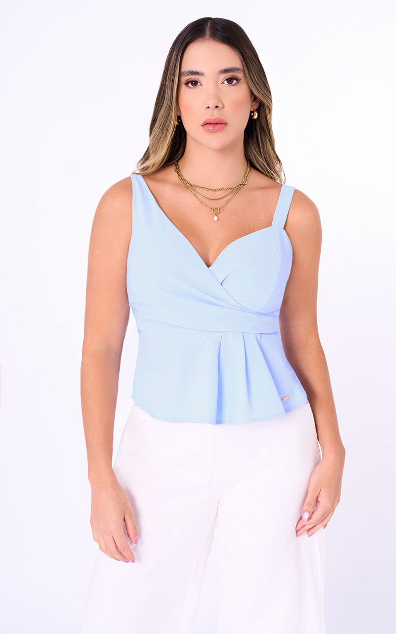 TOP UNICOLOR SIN MANGAS