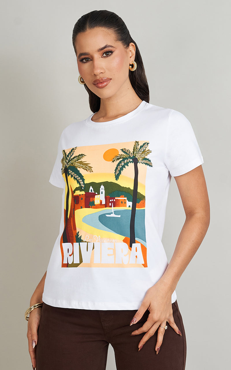 LES VACANCES RIVIERA T-SHIRT