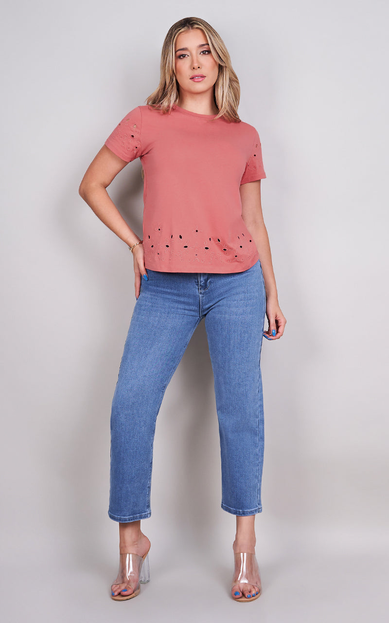 PINK FLORA T-SHIRT