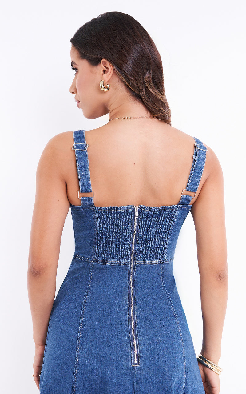 AURORA DENIM DRESS