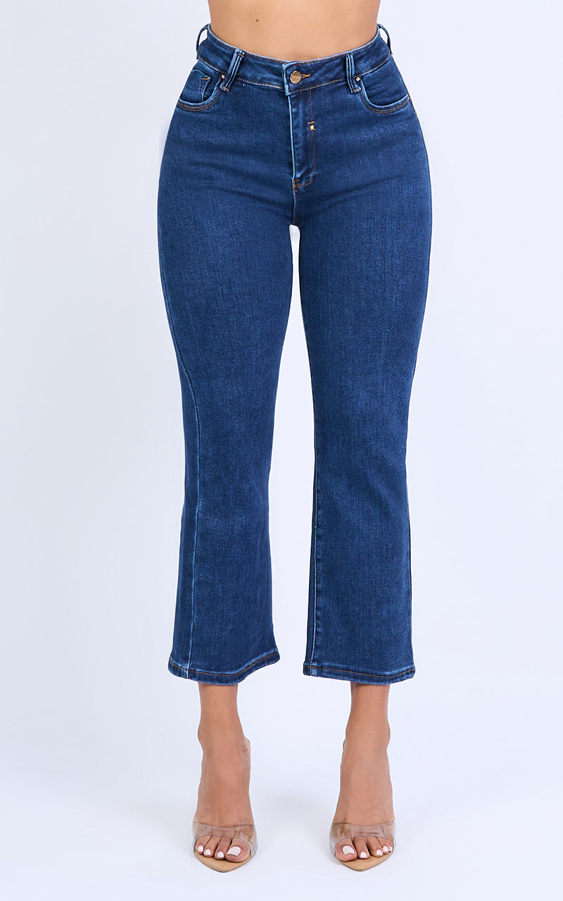 BASIC STRAIGHT CROPPED JEANS