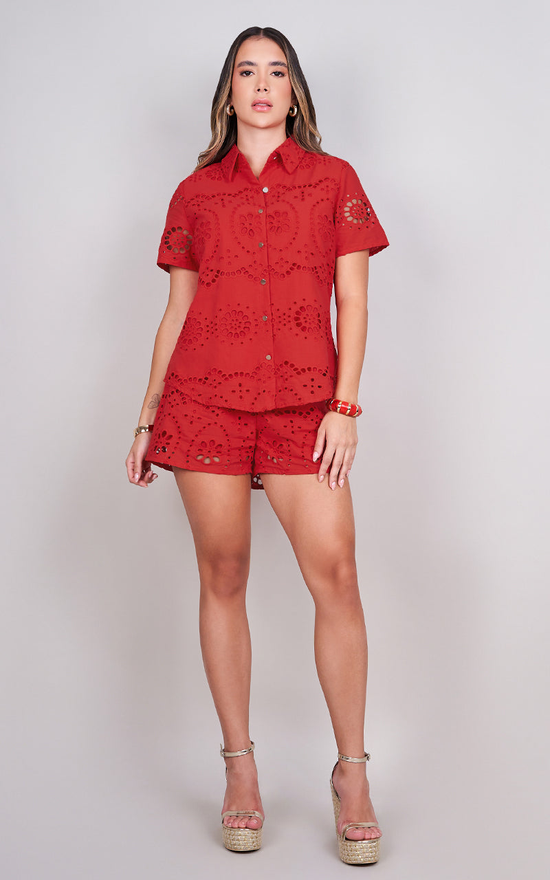 CRIMSON KISS SHIRT & SHORT