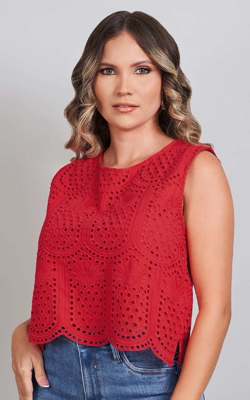 SCARLET CHARM BLOUSE