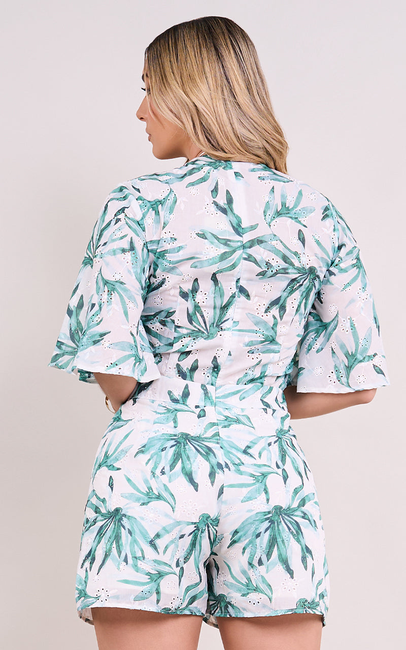 TROPICAL VIBES SHORTS JUMPSUIT