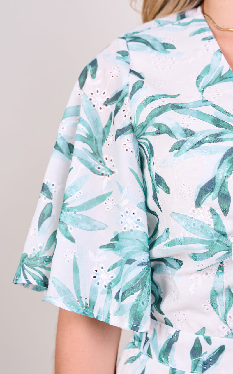 TROPICAL VIBES SHORTS JUMPSUIT