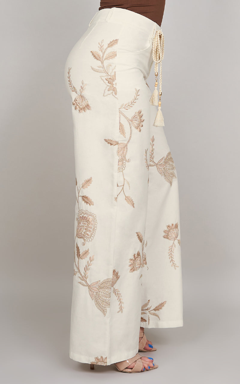 EMBROIDERED SAND PANTS