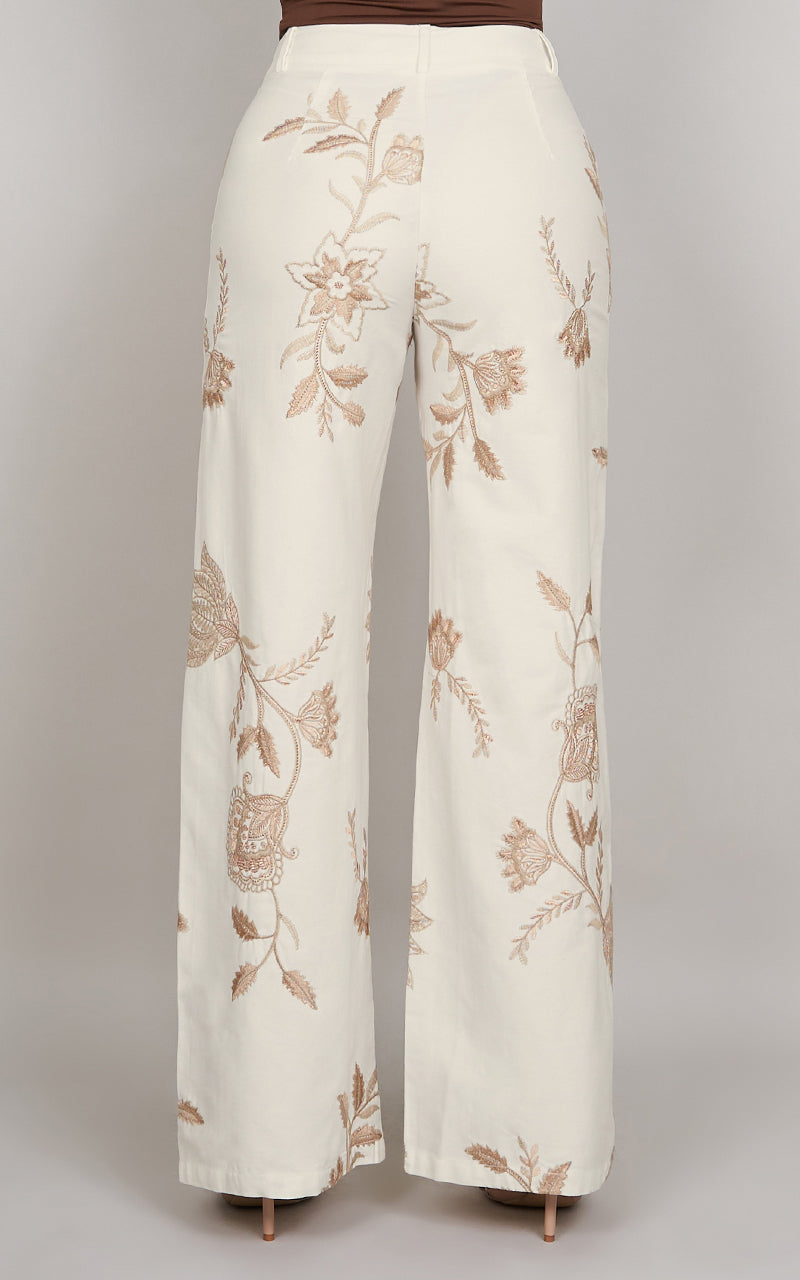 EMBROIDERED SAND PANTS