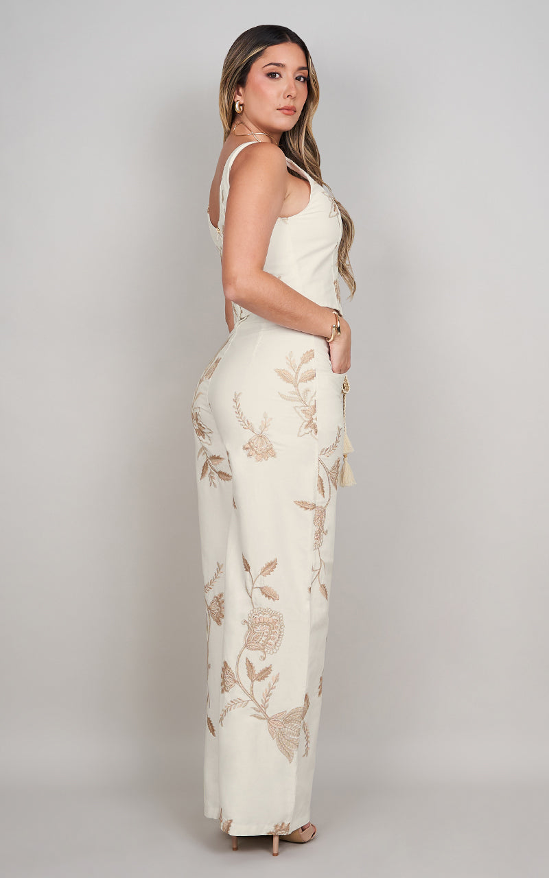 EMBROIDERED TOP & PANTS