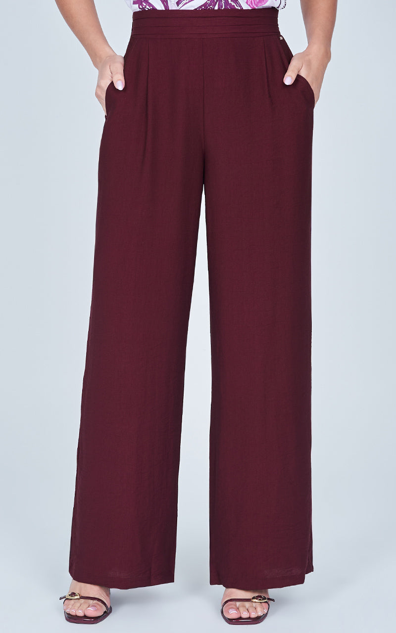 VELVET WINE PANTS