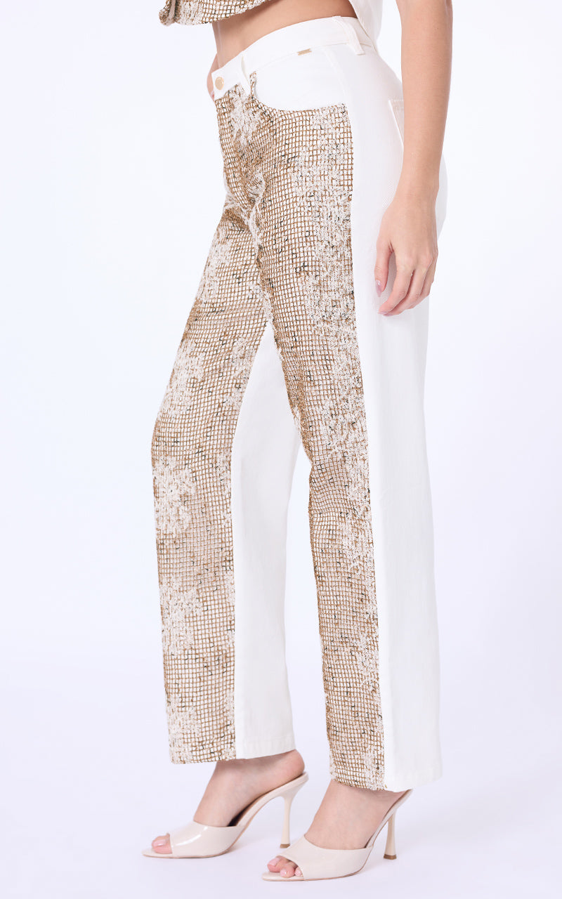 CONJUNTO CHALECO Y PANTALÓN DENIM TEJIDO