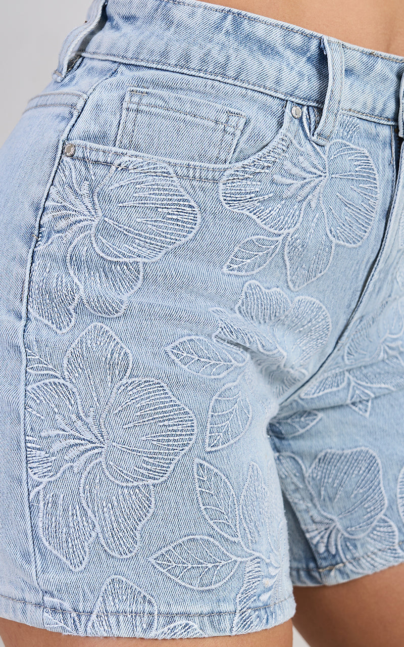 TROPICAL DENIM SHORT