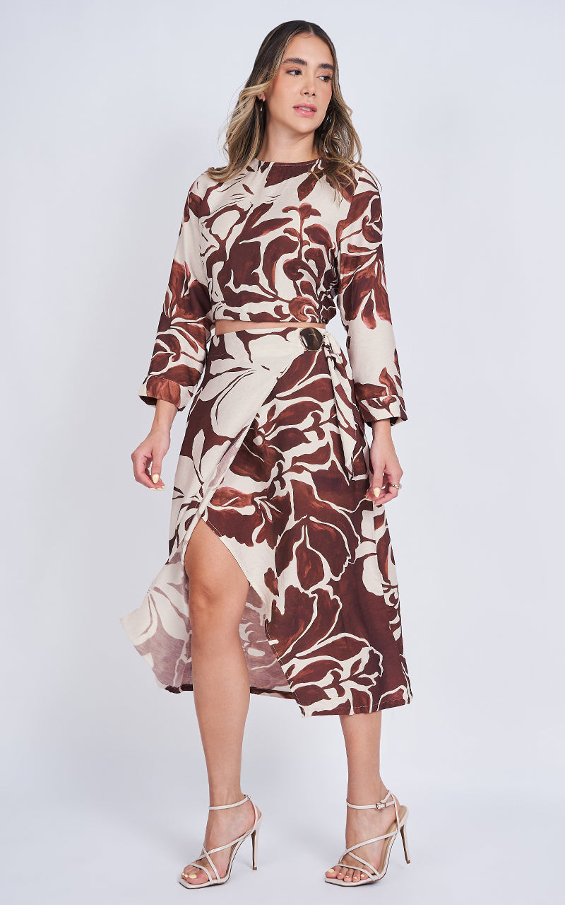 BURGUNDY MUSE SKIRT