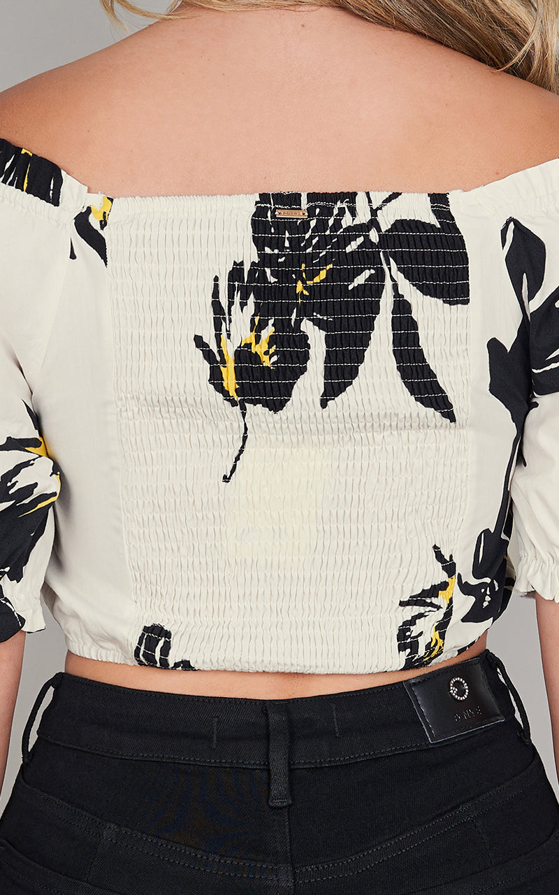 FLORAL STROKE TOP & SKIRT