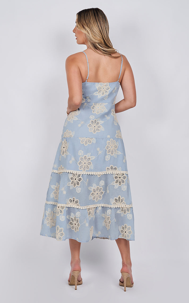BLUE MEADOW LACE DRESS